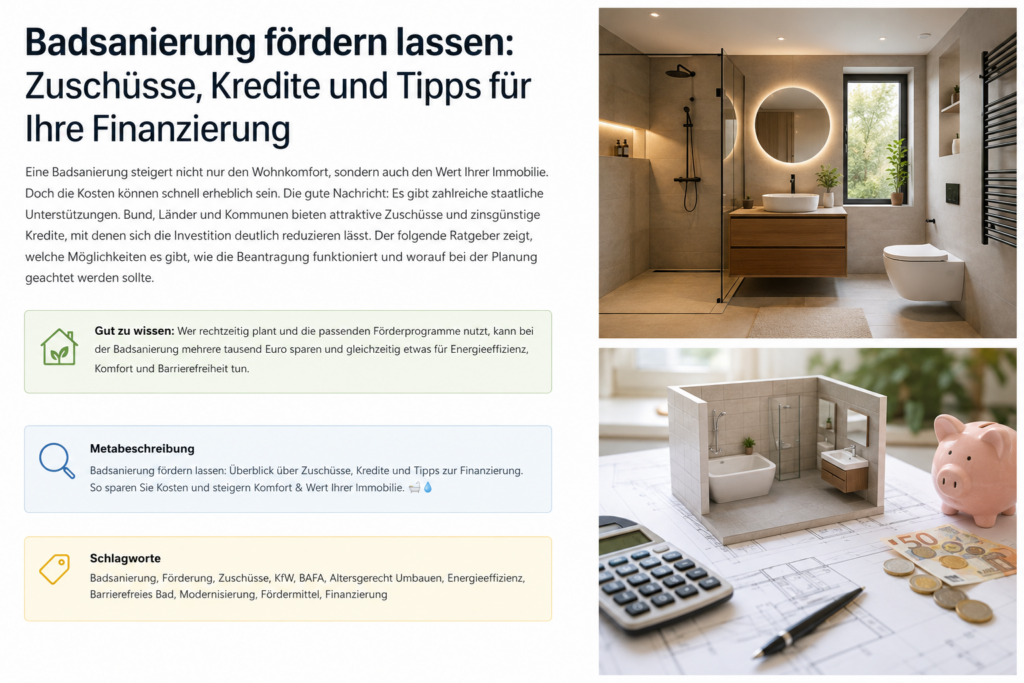 Foerderung für die Badsanierung