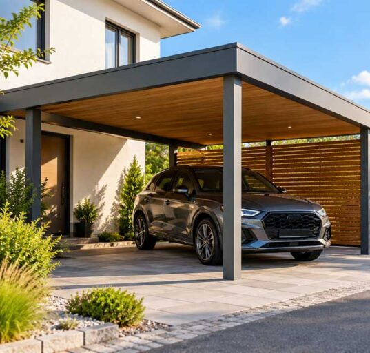 modernes-carport-mit-flachdach